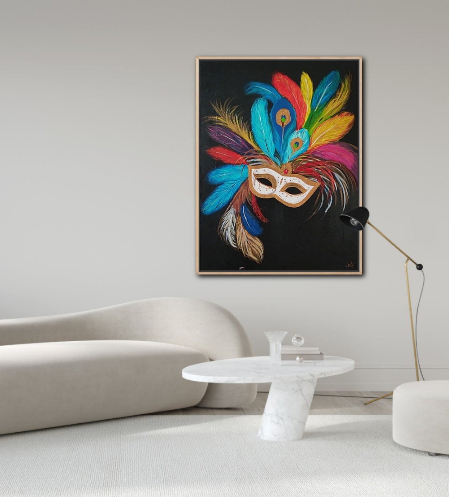 Original Size / Original Printed Art on Canvas – "Silent Gaze" (90 × 120 cm)