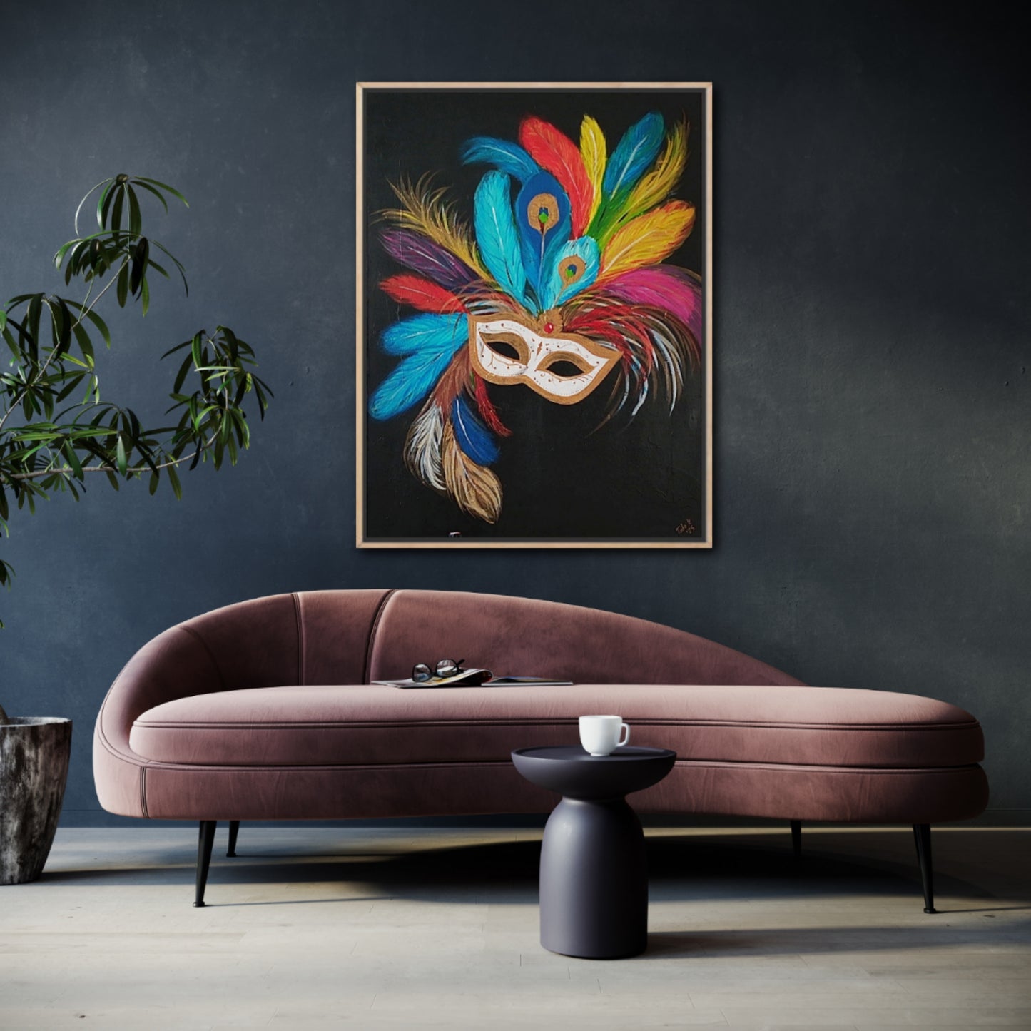 Original Size / Original Printed Art on Canvas – "Silent Gaze" (90 × 120 cm)