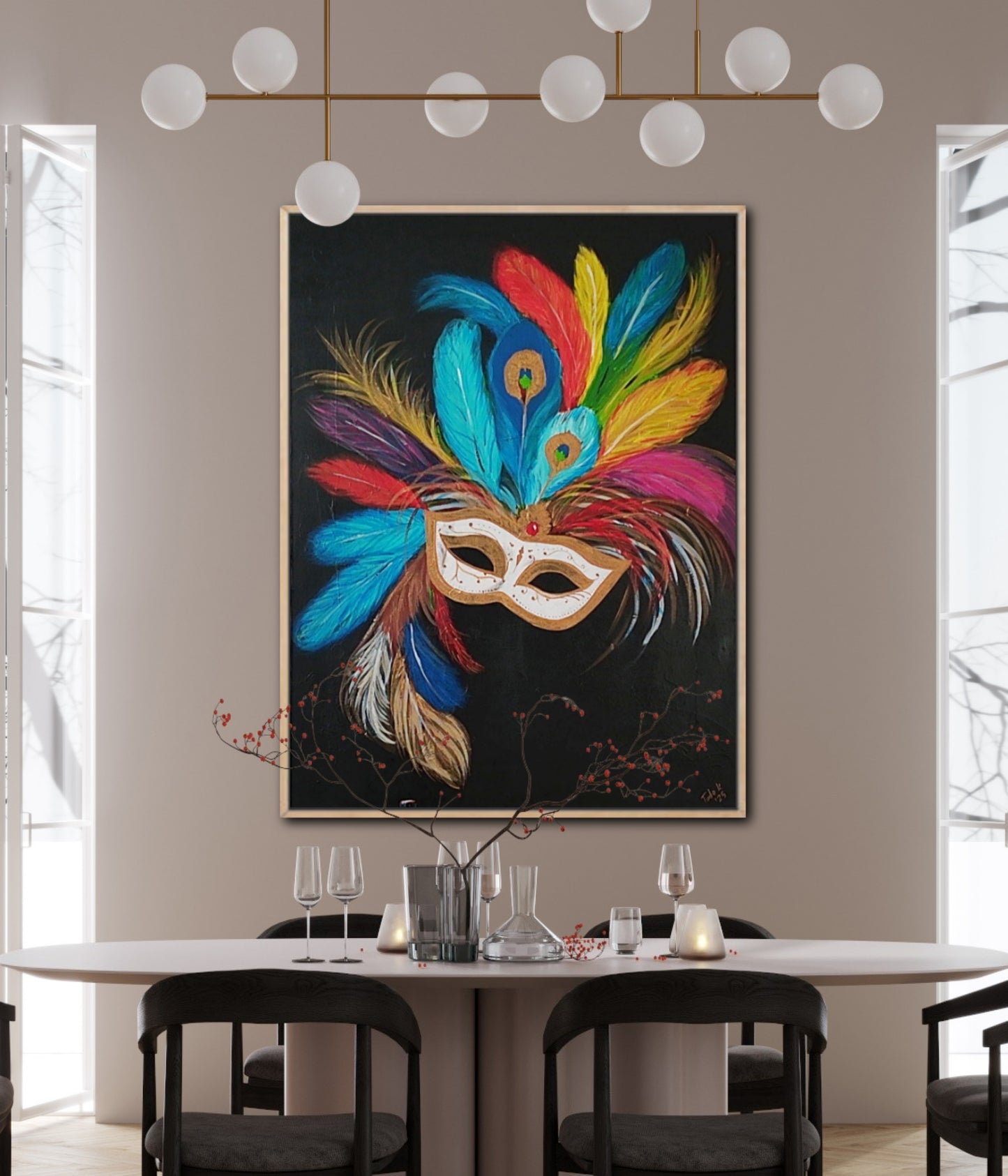 Original Size / Original Printed Art on Canvas – "Silent Gaze" (90 × 120 cm)