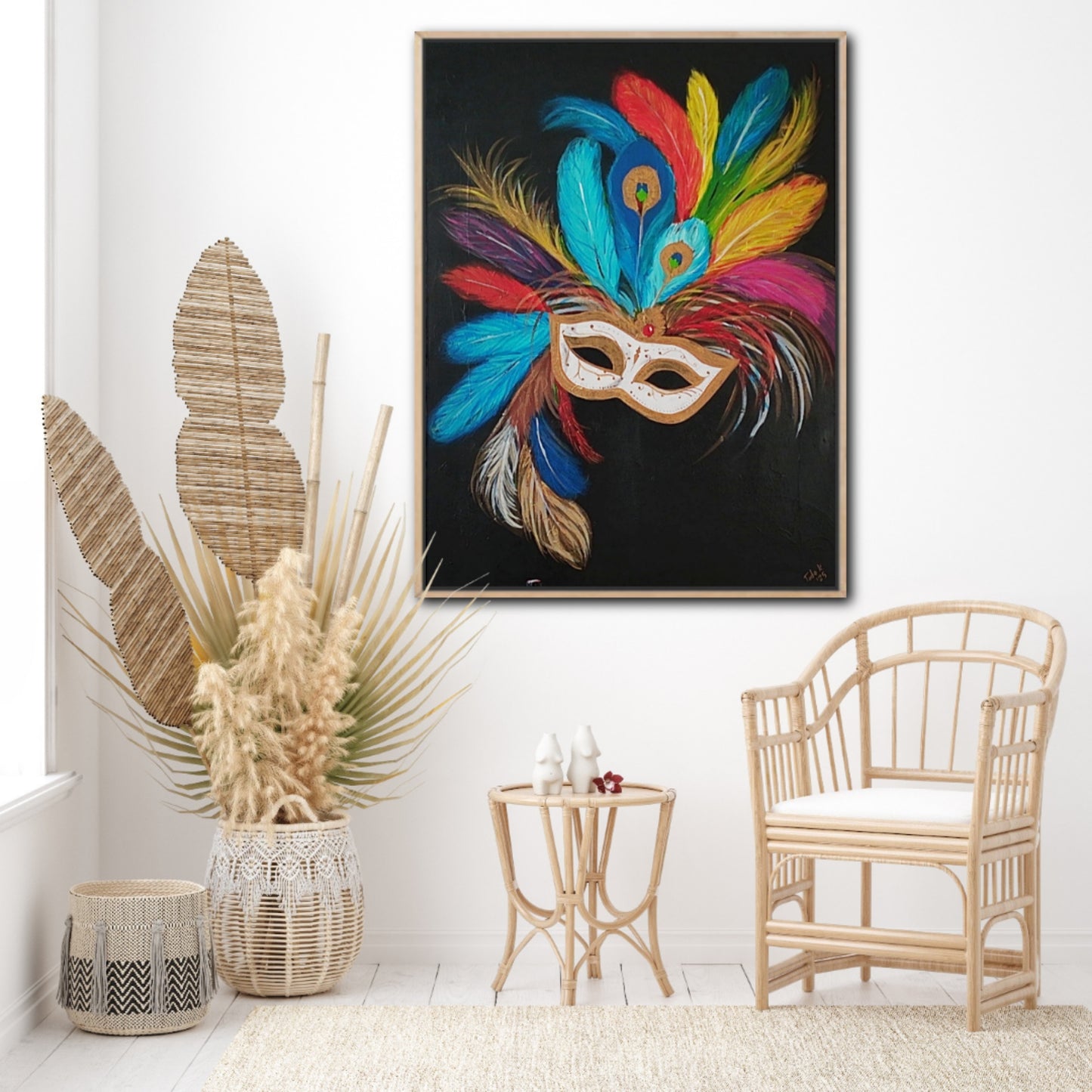 Original Size / Original Printed Art on Canvas – "Silent Gaze" (90 × 120 cm)