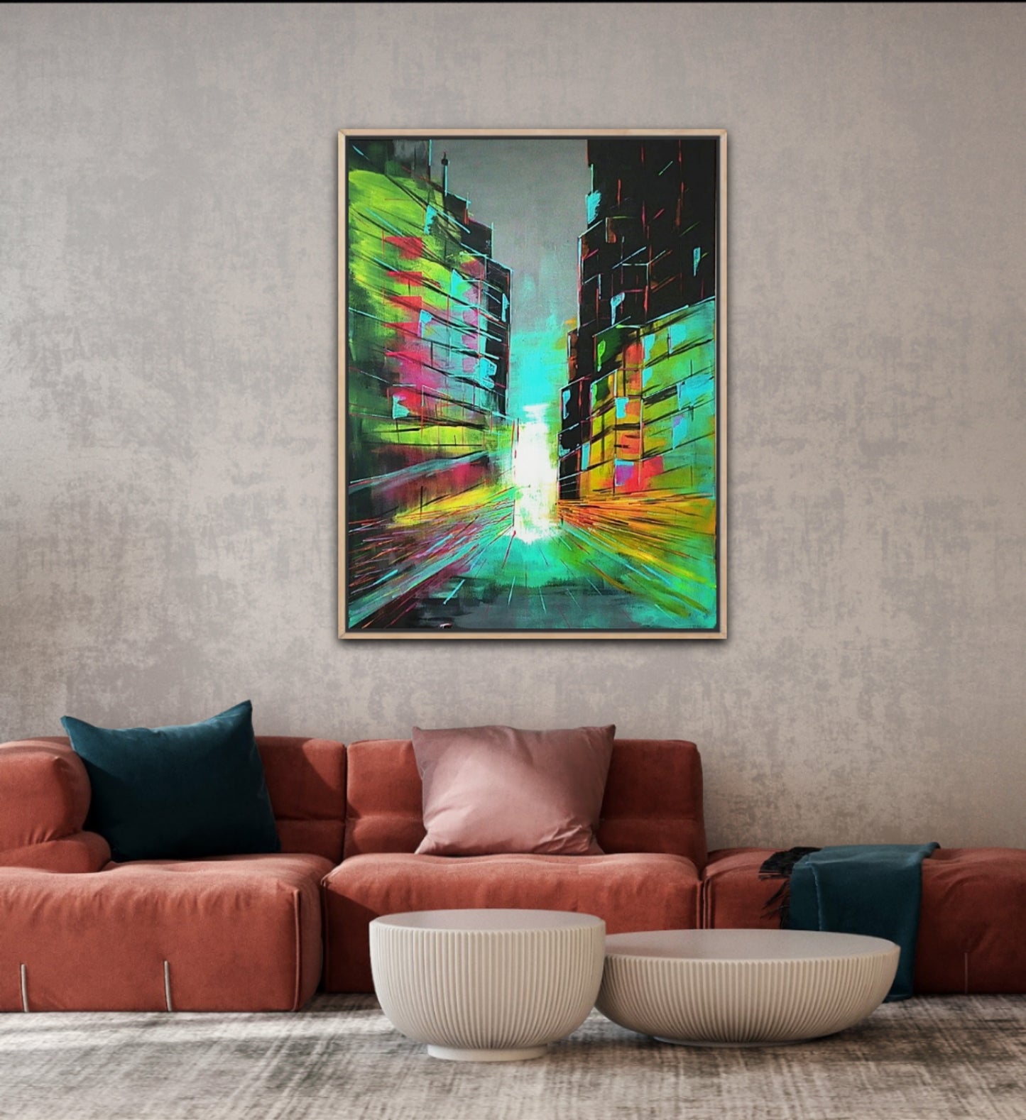 Urban Mirage - Acrylic on Canvas FREE SHIPPING