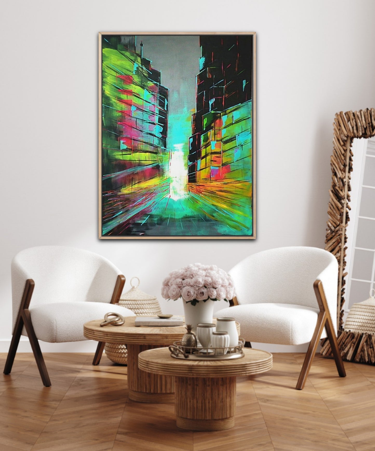 Urban Mirage - Acrylic on Canvas FREE SHIPPING