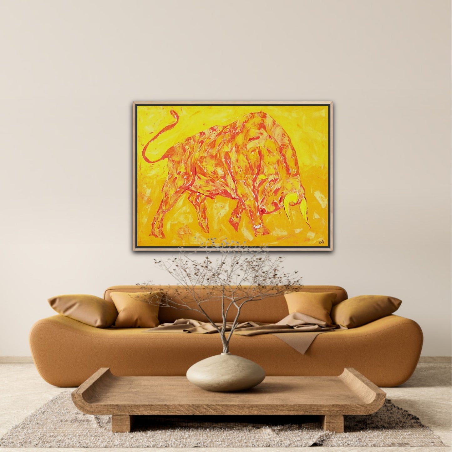 Unique Original Painting "Golden Force" Acrylic Painting On Canvas