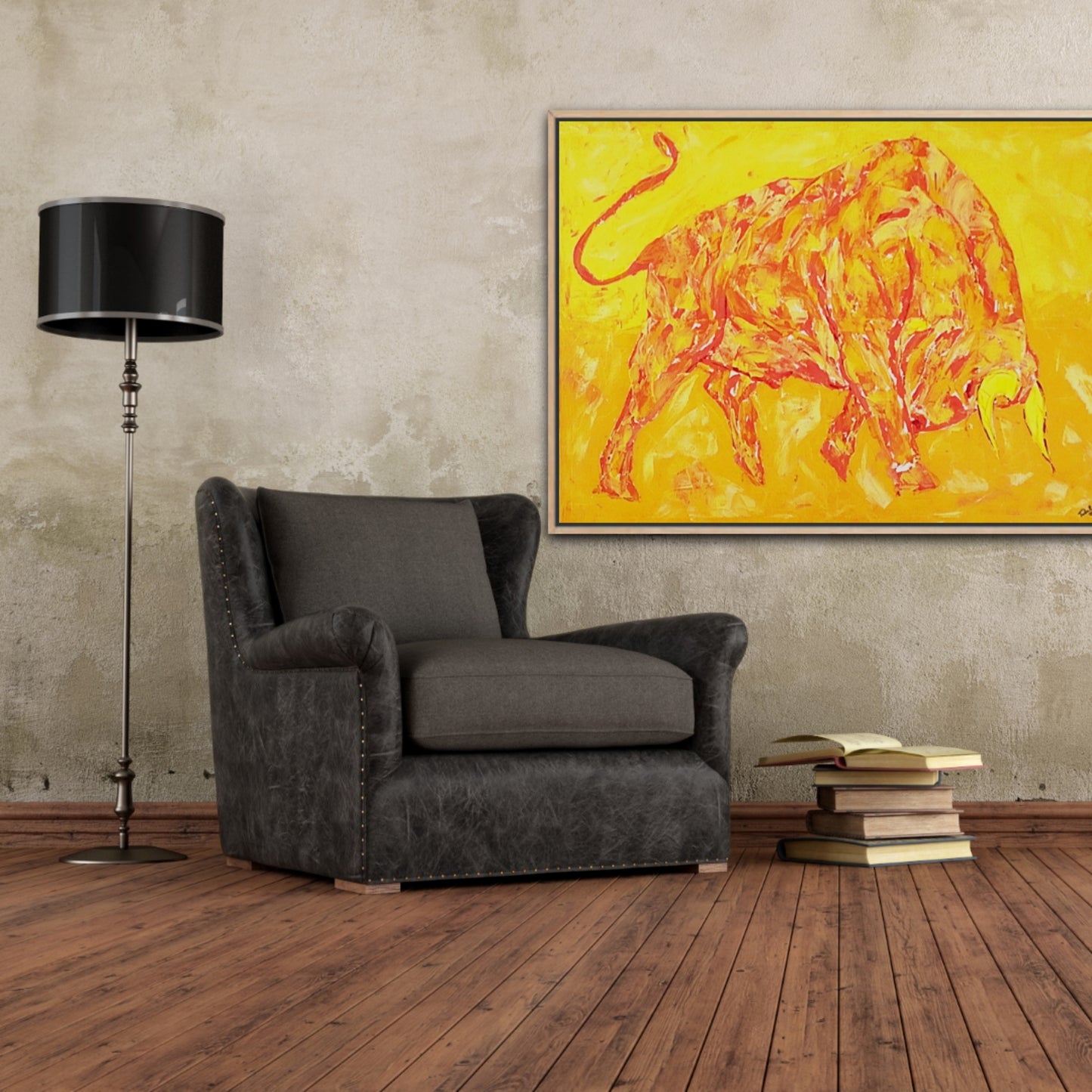 Unique Original Painting "Golden Force" Acrylic Painting On Canvas
