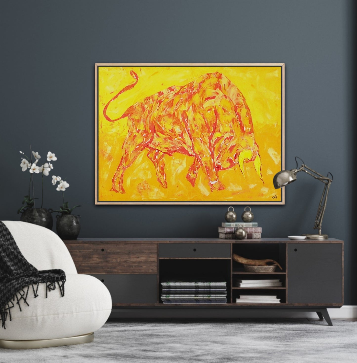 Unique Original Painting "Golden Force" Acrylic Painting On Canvas