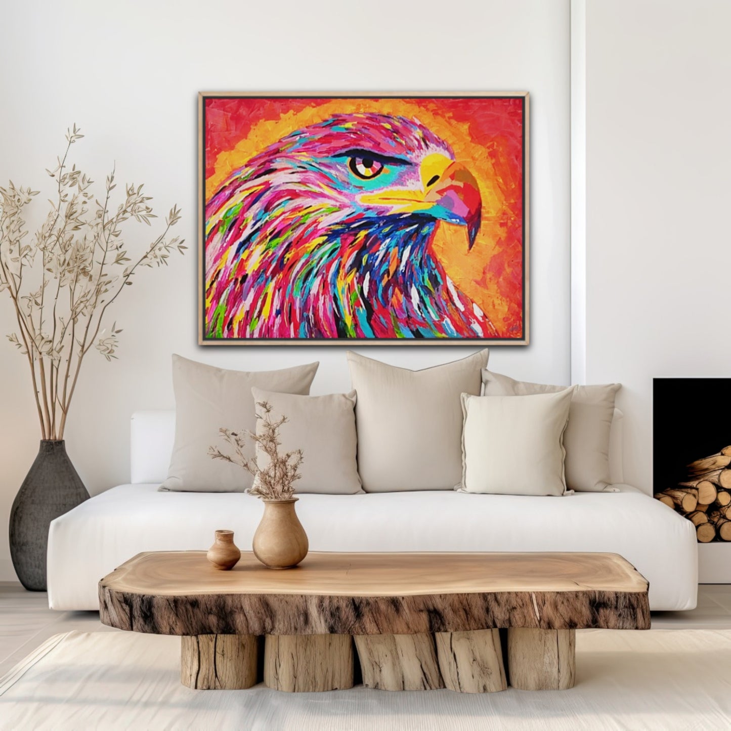 Unique Original Painting "The Watcher of Light" Acrylic Paint On Canvas