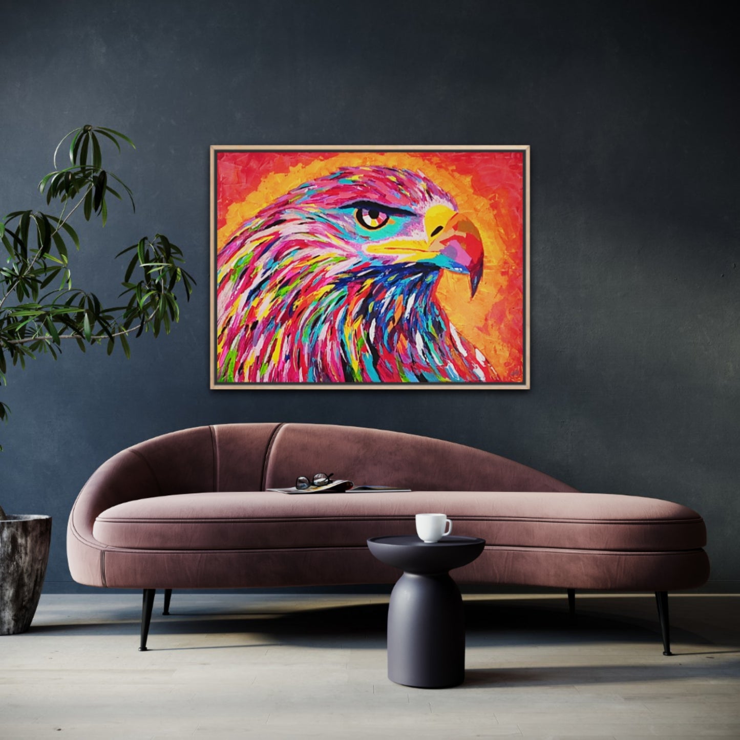 Unique Original Painting "The Watcher of Light" Acrylic Paint On Canvas