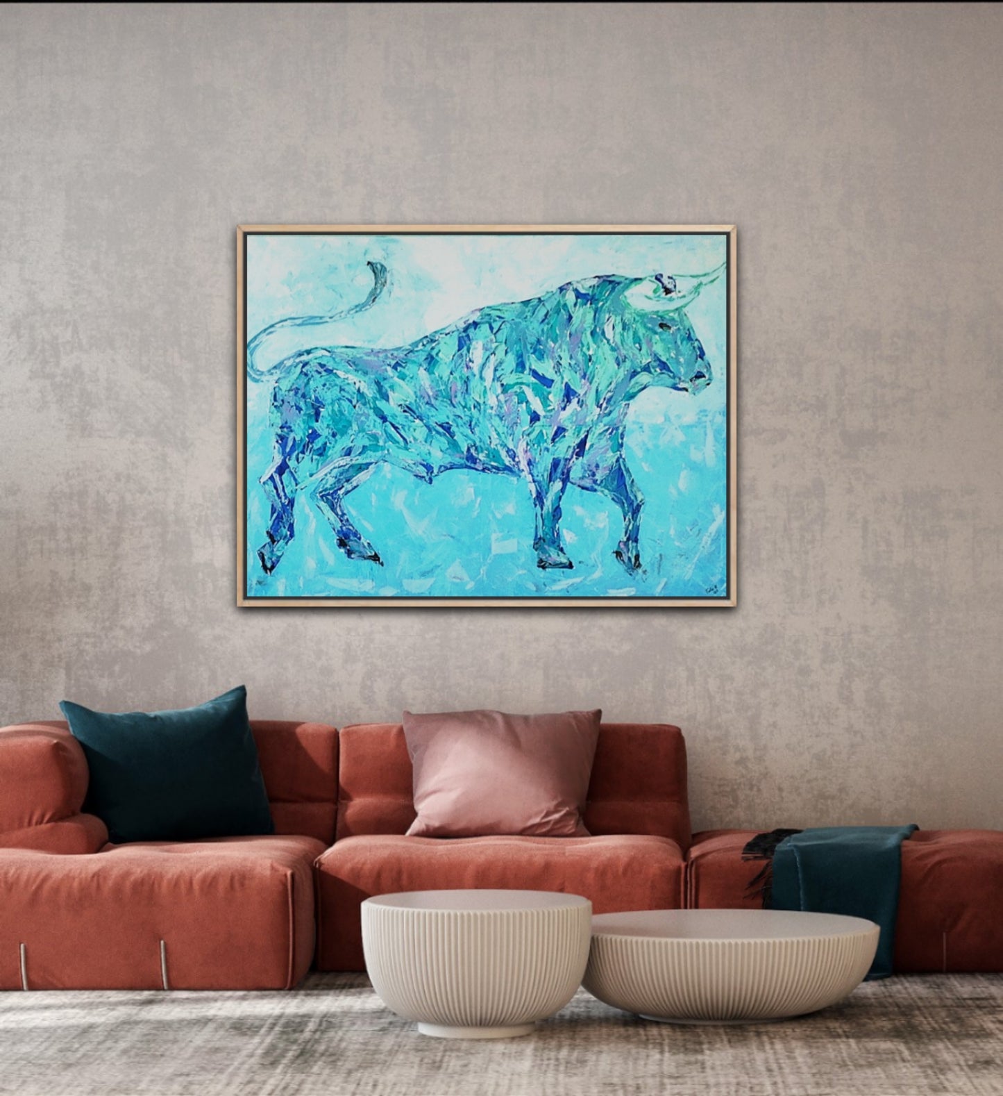 Original Size Original Printed Art On Canvas "Momentum" 90cm x 120cm