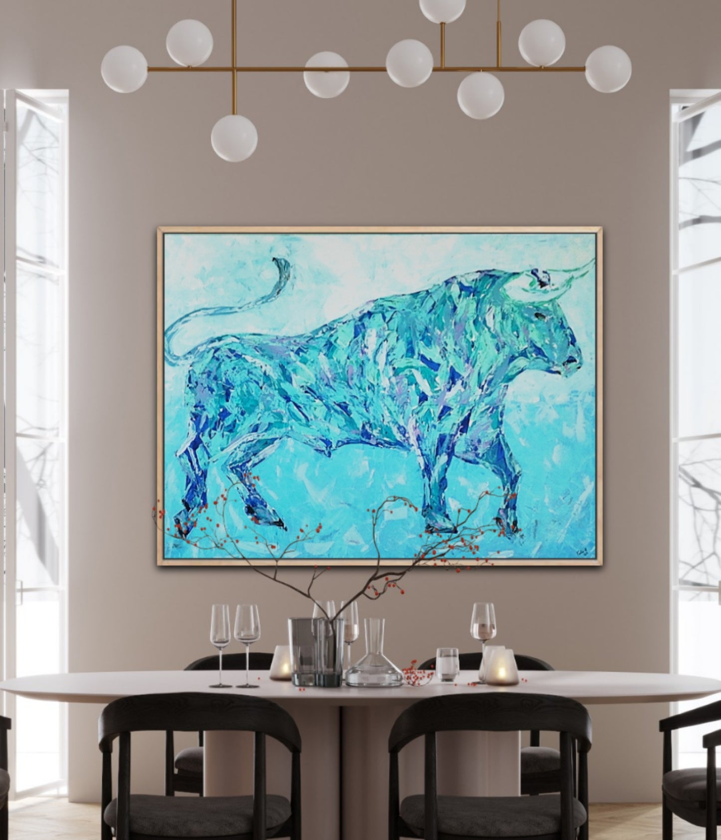 Original Size Original Printed Art On Canvas "Momentum" 90cm x 120cm