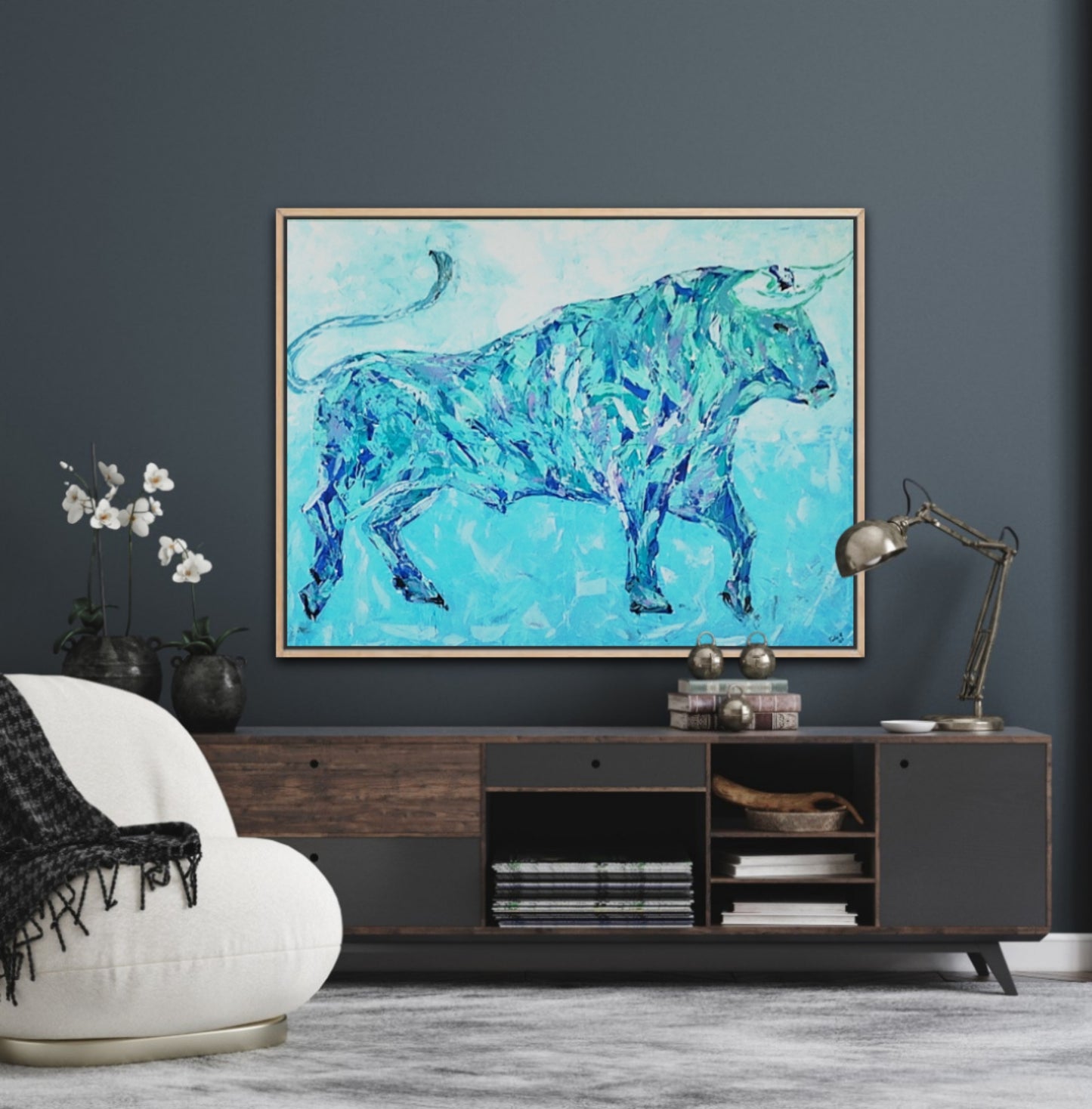 Original Size Original Printed Art On Canvas "Momentum" 90cm x 120cm