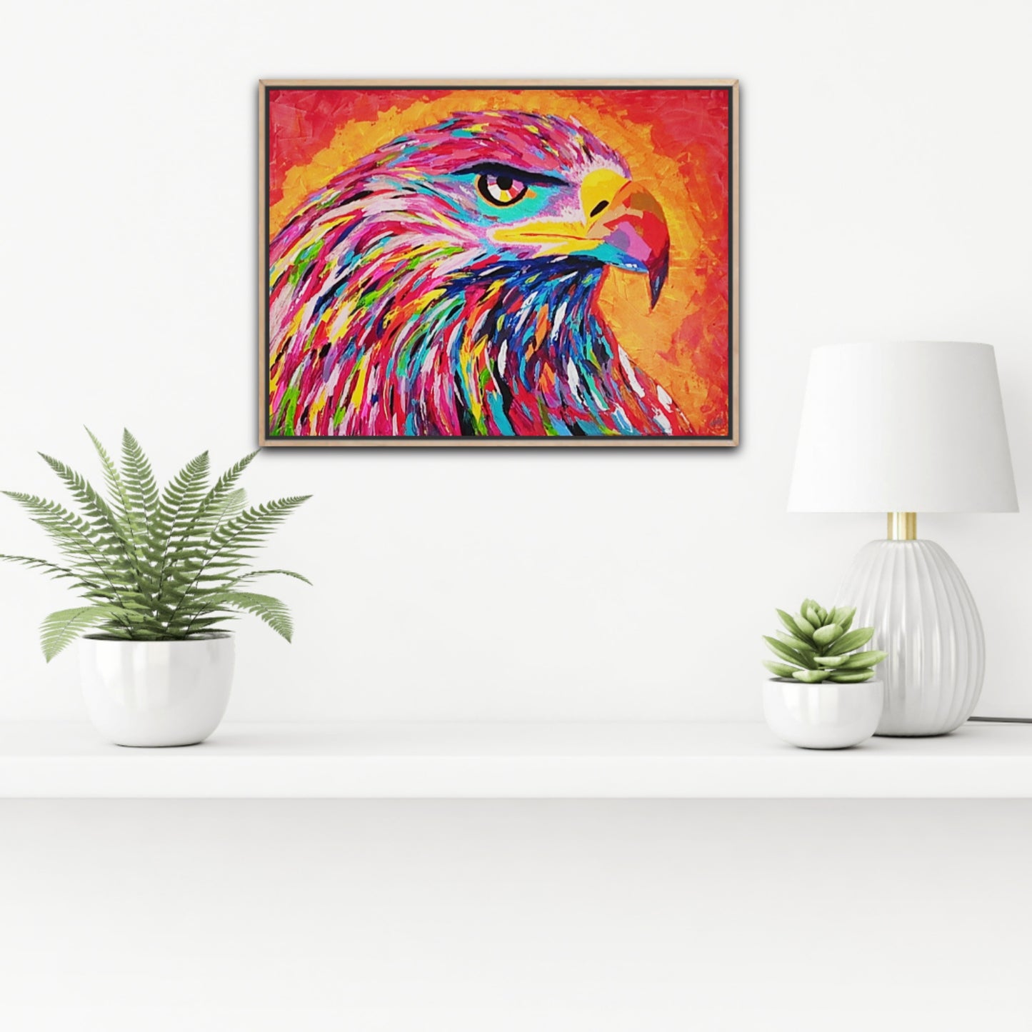 Small Size Original Printed Art On Canvas "The Watcher Of Light" 40cm x 60cm