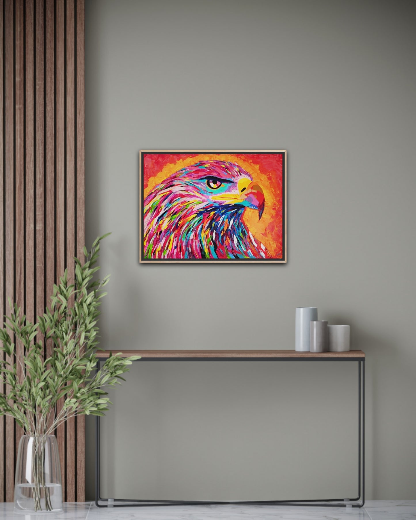 Small Size Original Printed Art On Canvas "The Watcher Of Light" 40cm x 60cm