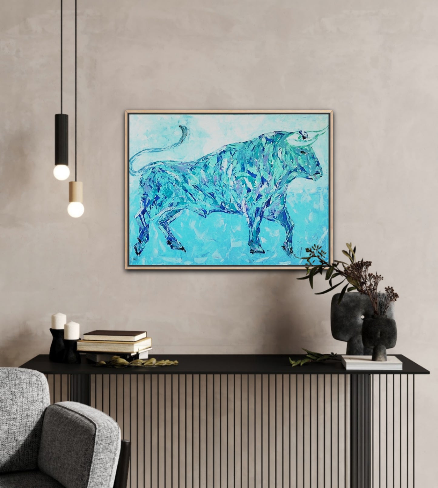 Small Size Original Printed Art On Canvas "Momentum" 40cm x 60cm