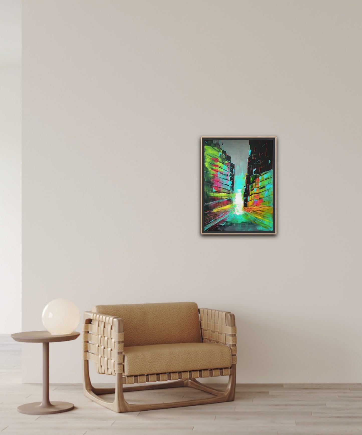 Small Size Original Printed Art On Canvas "Urban Mirage" 40cm x 60cm