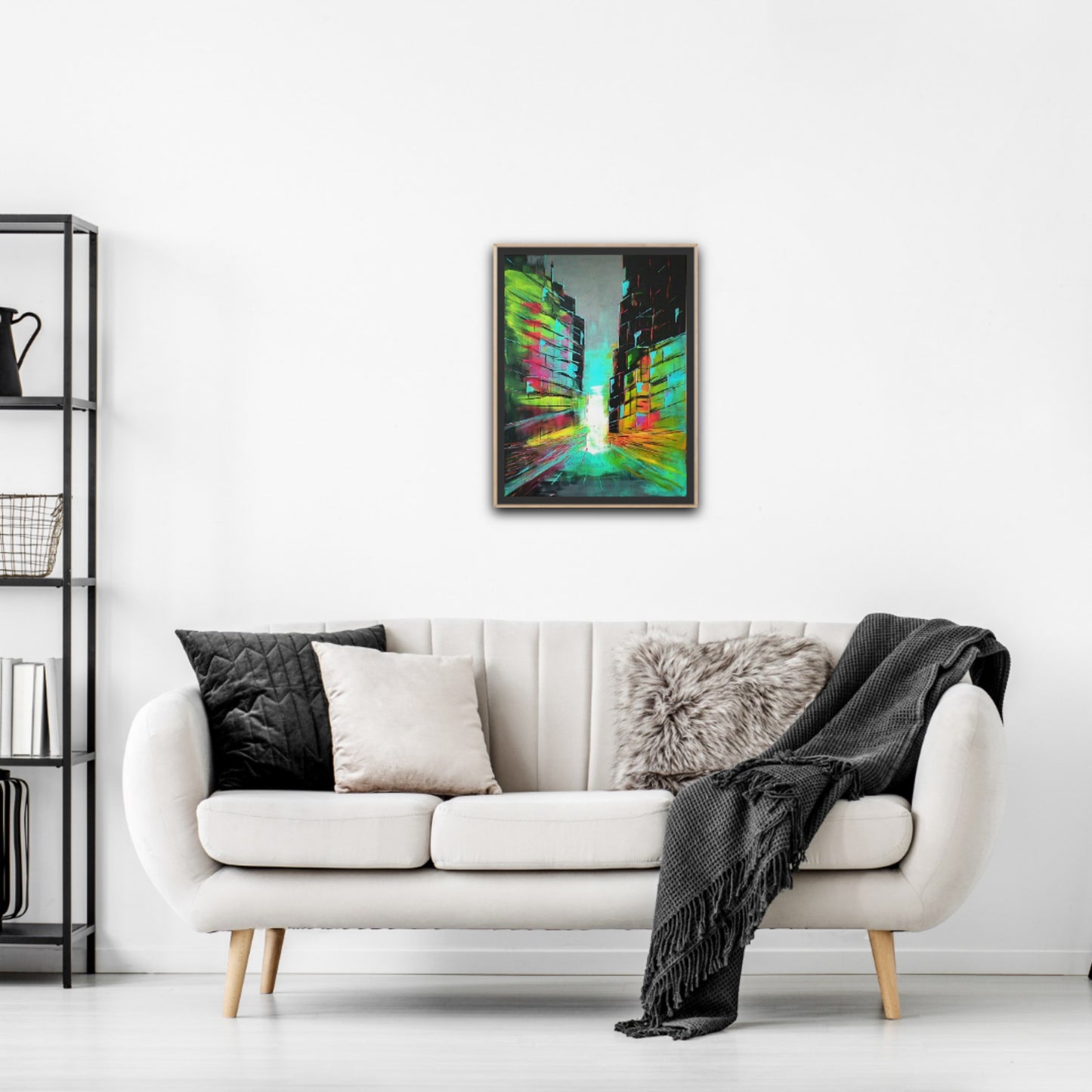 Small Size Original Printed Art On Canvas "Urban Mirage" 40cm x 60cm