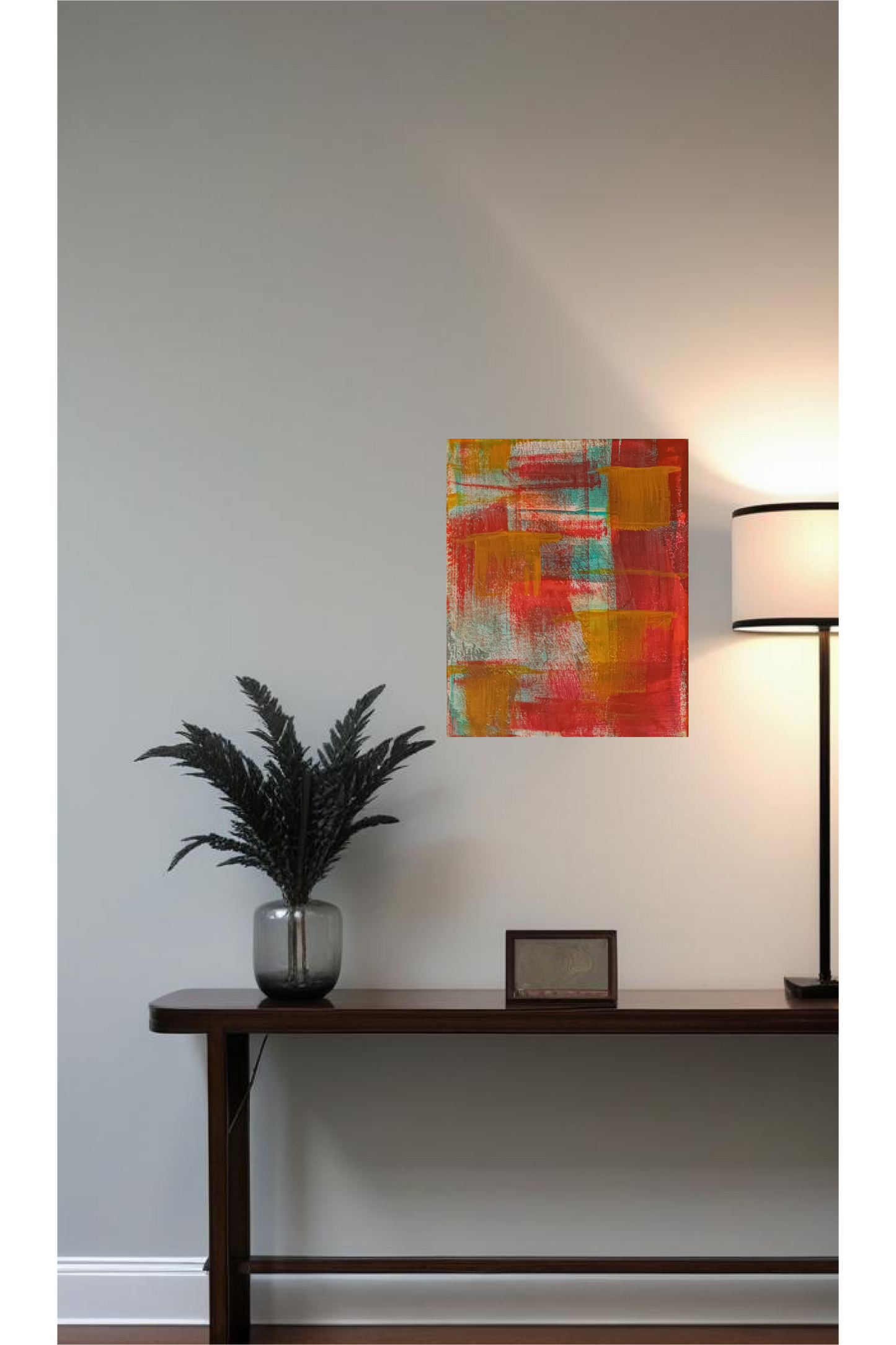 Sunset Windows Abstract Acrylic Paint On Canvas 24cm x 30cm FREE SHIPPING