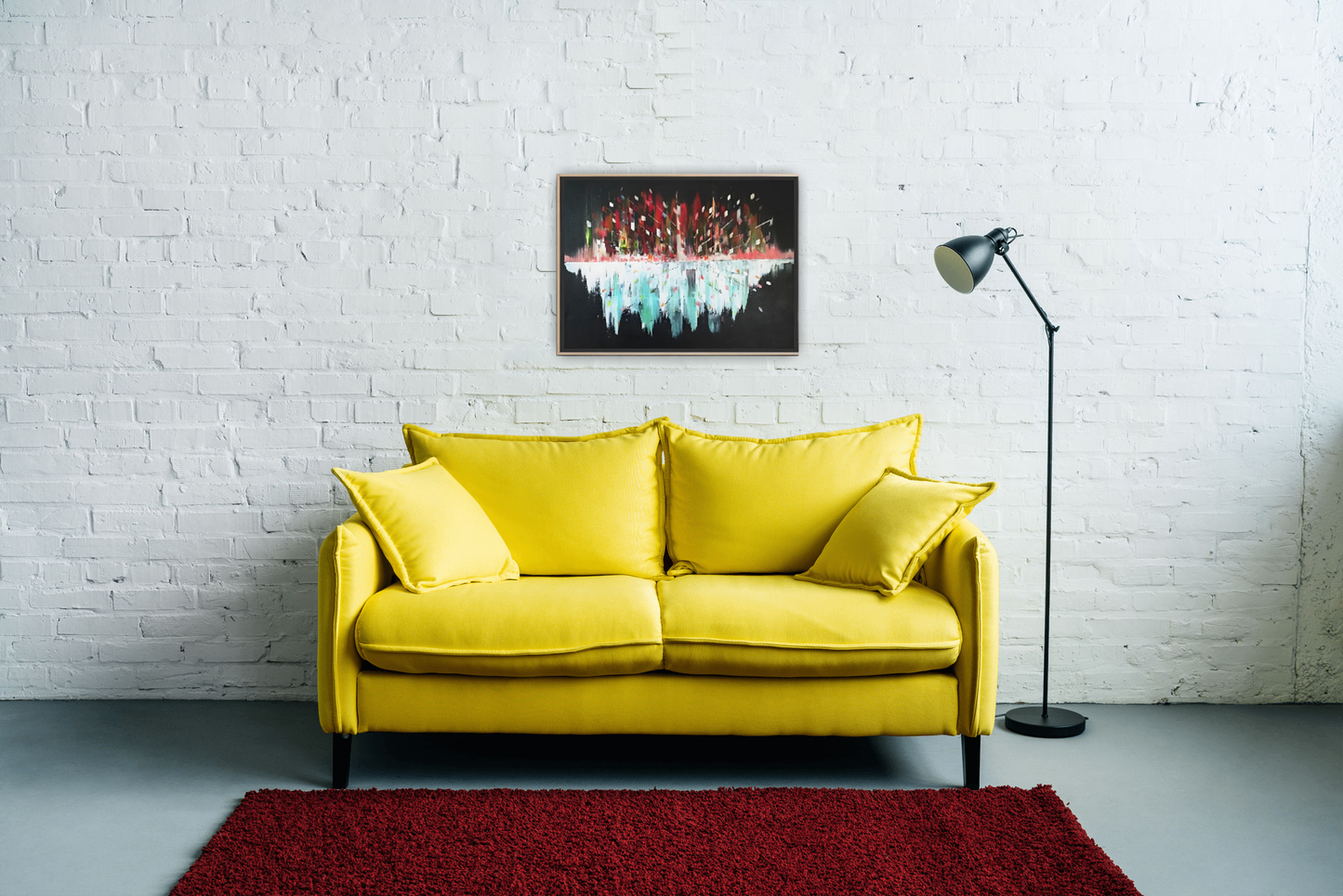 Small Size Original Printed Art On Canvas "Midnight Pulse" 40cm x 60cm
