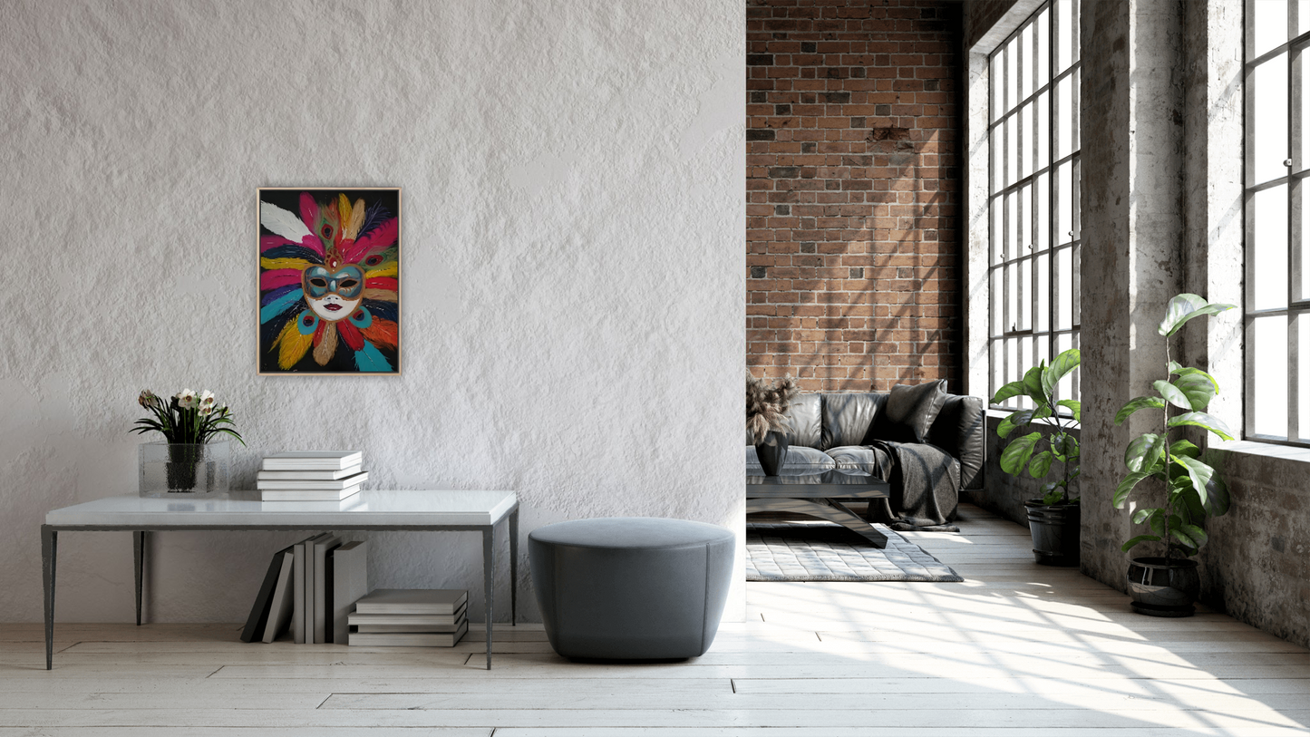 Small Size Original Printed Art On Canvas "Veil Of Secrets" 40cm x 60cm