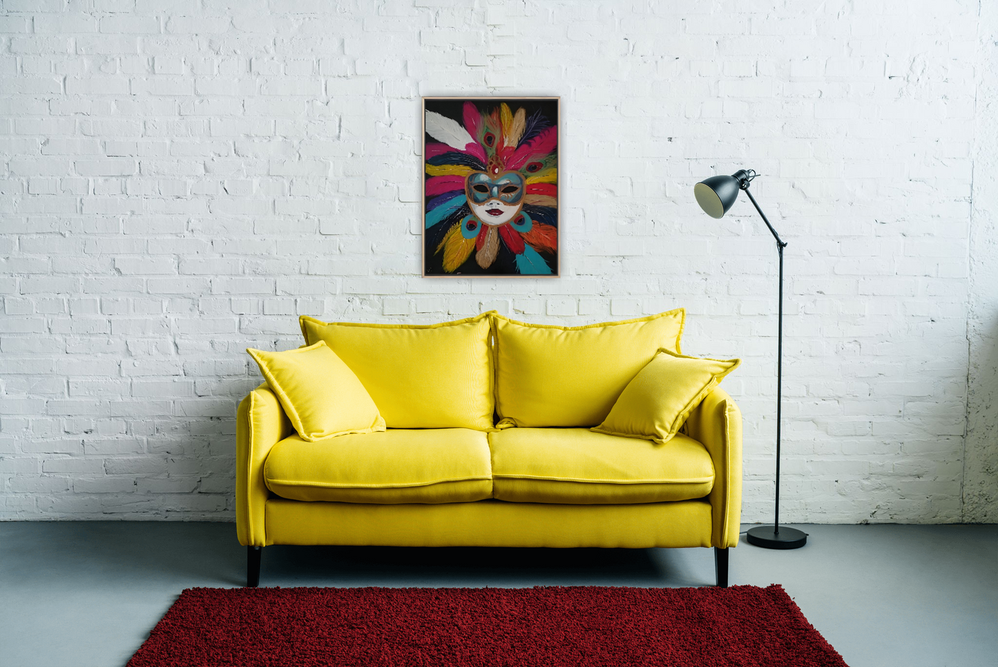 Small Size Original Printed Art On Canvas "Veil Of Secrets" 40cm x 60cm