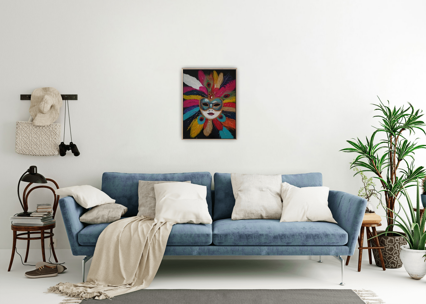 Small Size Original Printed Art On Canvas "Veil Of Secrets" 40cm x 60cm