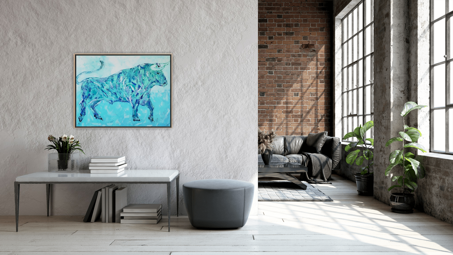 Medium Size Original Printed Art On Canvas "Momentum" 90cm x 60cm