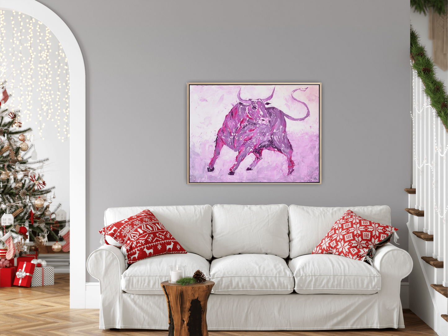 Medium Size Original Printed Art On Canvas "Storm Within" 90cm x 60cm