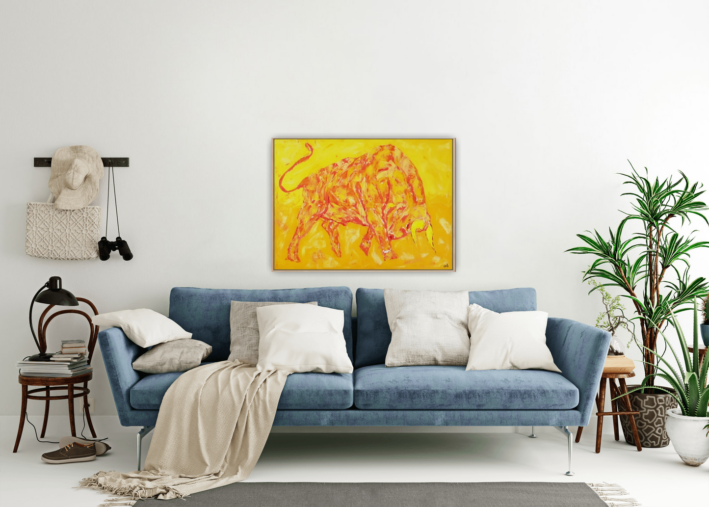 Medium Size Original Printed Art On Canvas "Golden Force" 90cm x 60cm