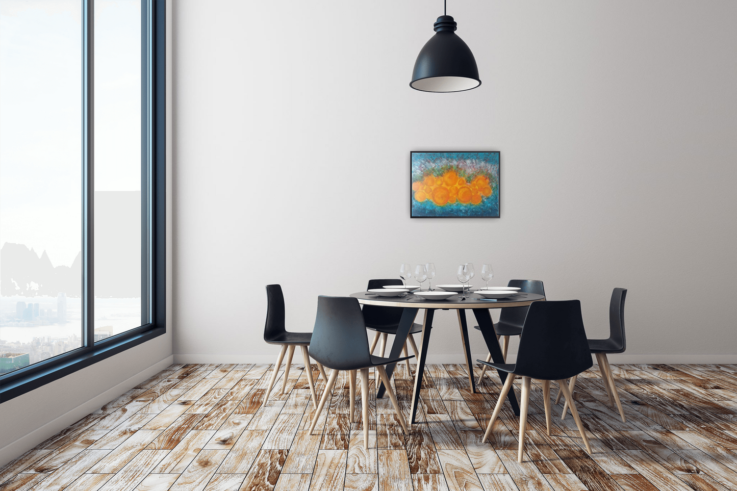 Small Size Original Printed Art On Canvas "Echoes Of The Sun" 40cm x 60cm