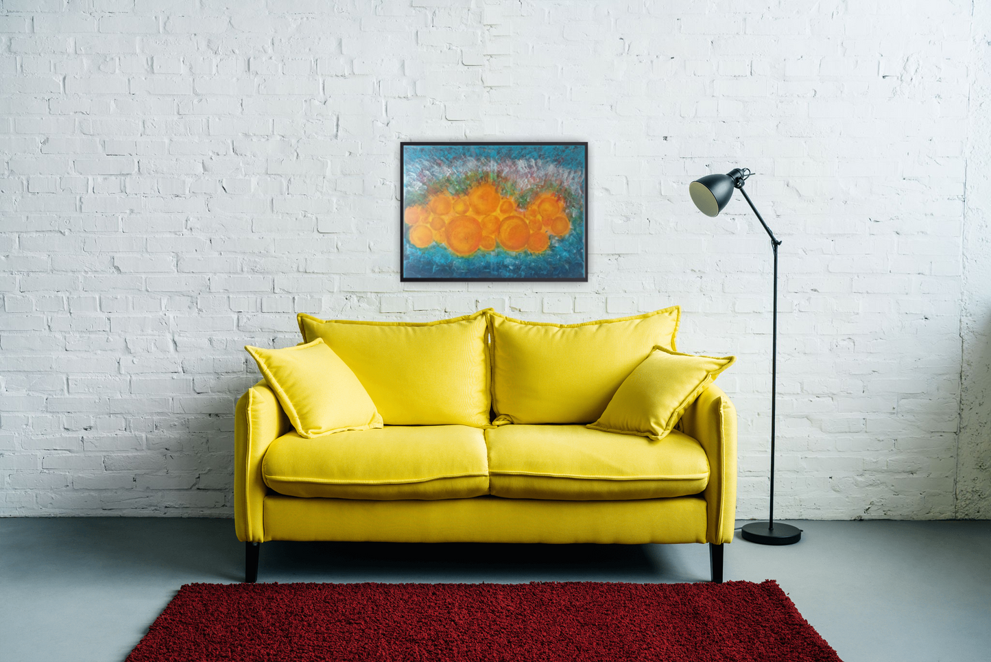 Small Size Original Printed Art On Canvas "Echoes Of The Sun" 40cm x 60cm