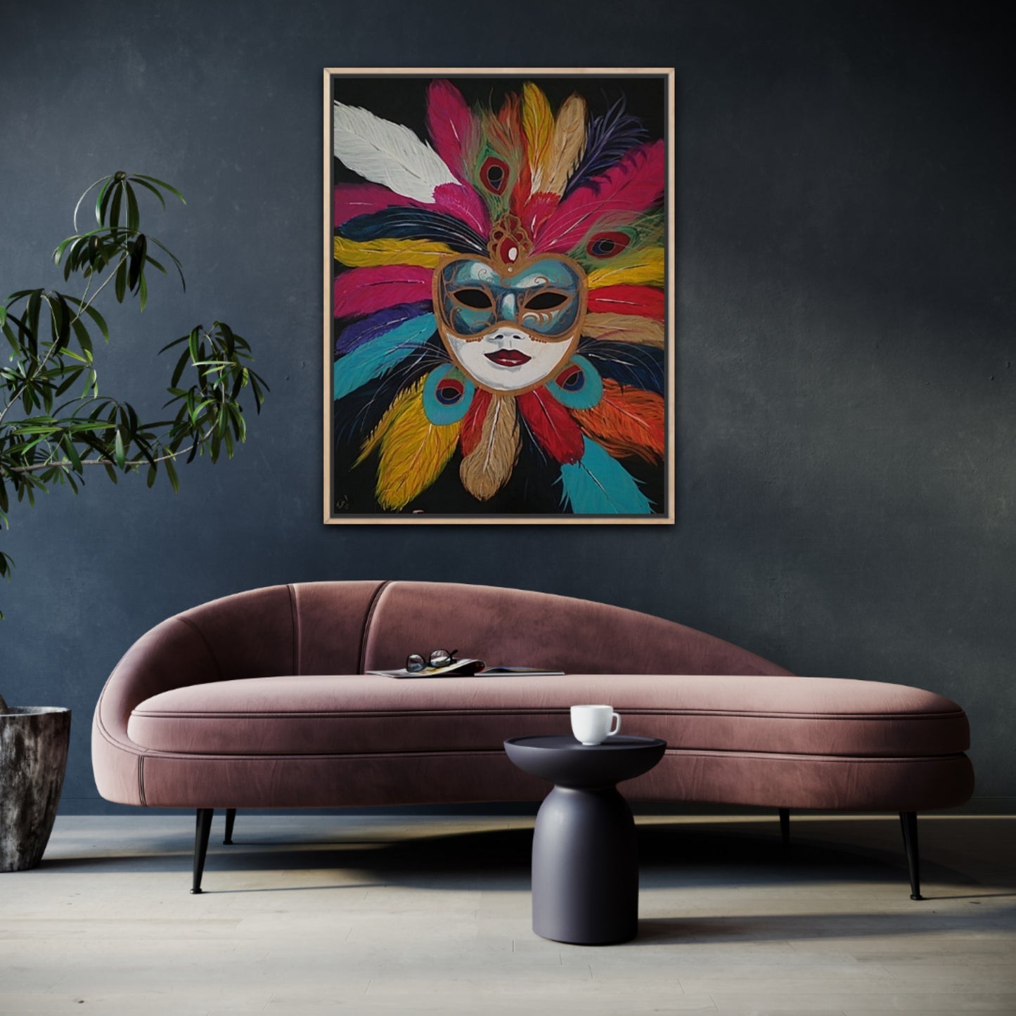 Second Mask Collection "Venetian Mask"Acrylic Paint FREE SHIPPING