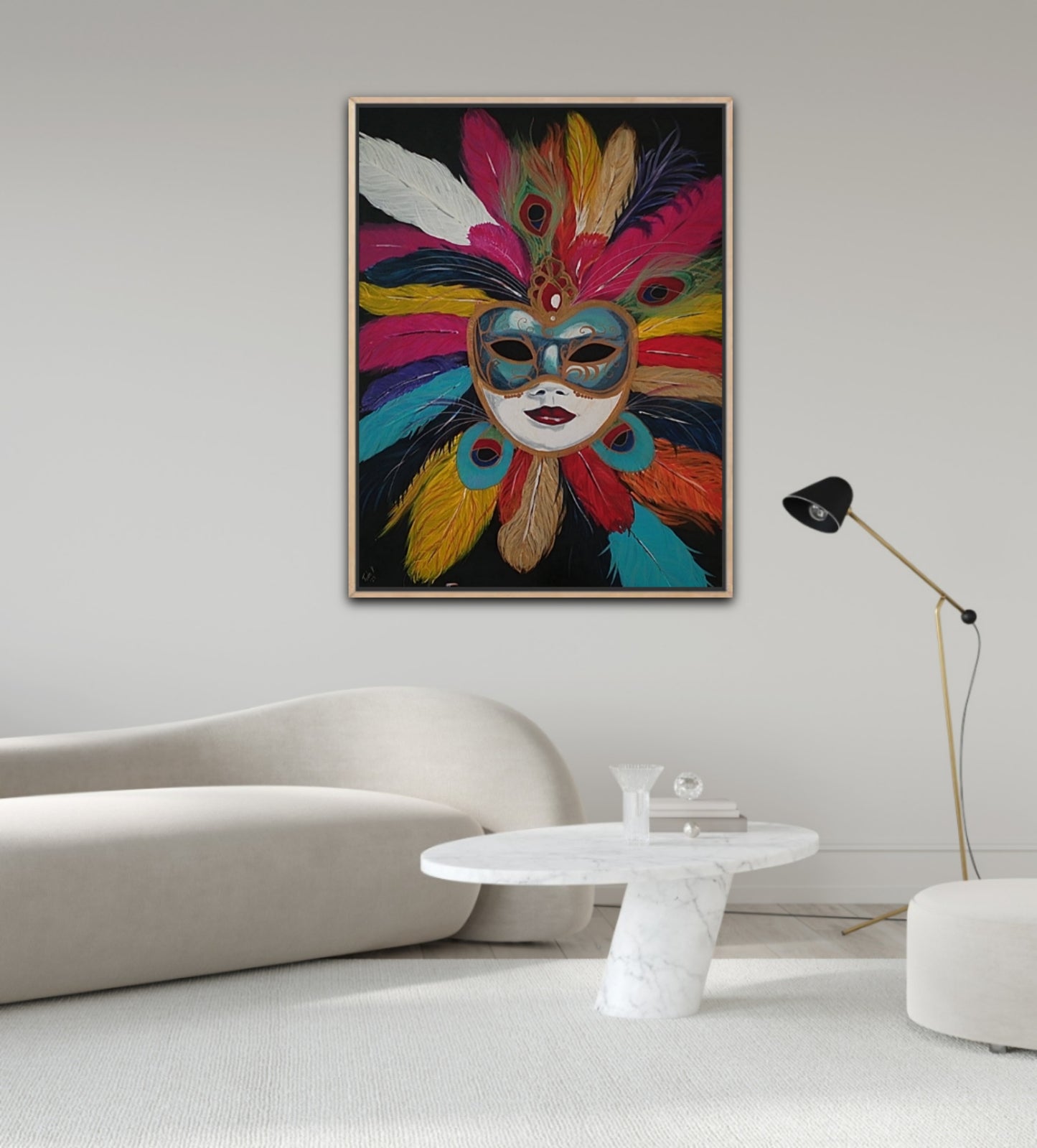 Second Mask Collection "Venetian Mask"Acrylic Paint FREE SHIPPING