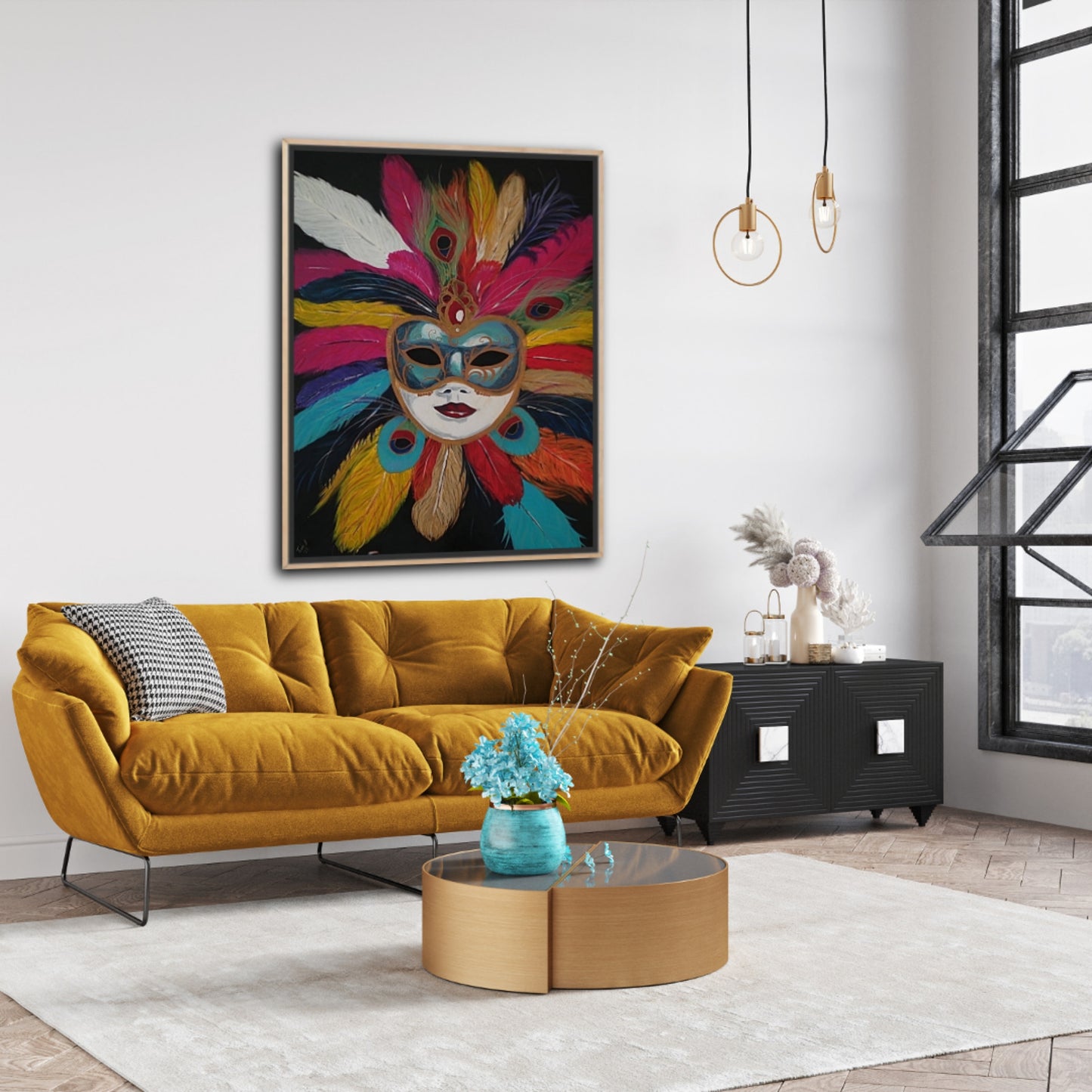 Second Mask Collection "Venetian Mask"Acrylic Paint FREE SHIPPING