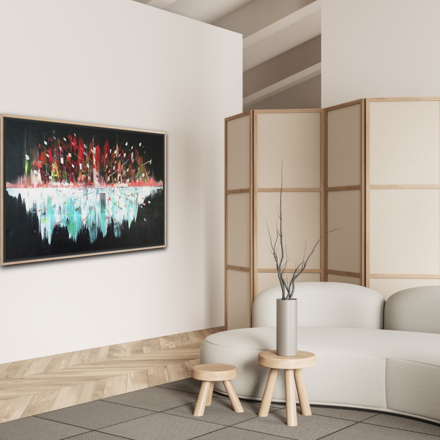 Original Art Acrylic Painting “Midnight Pulse” Dimensions [90cm x 120cm]