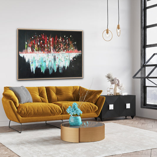 Original Art Acrylic Painting “Midnight Pulse” Dimensions [90cm x 120cm]