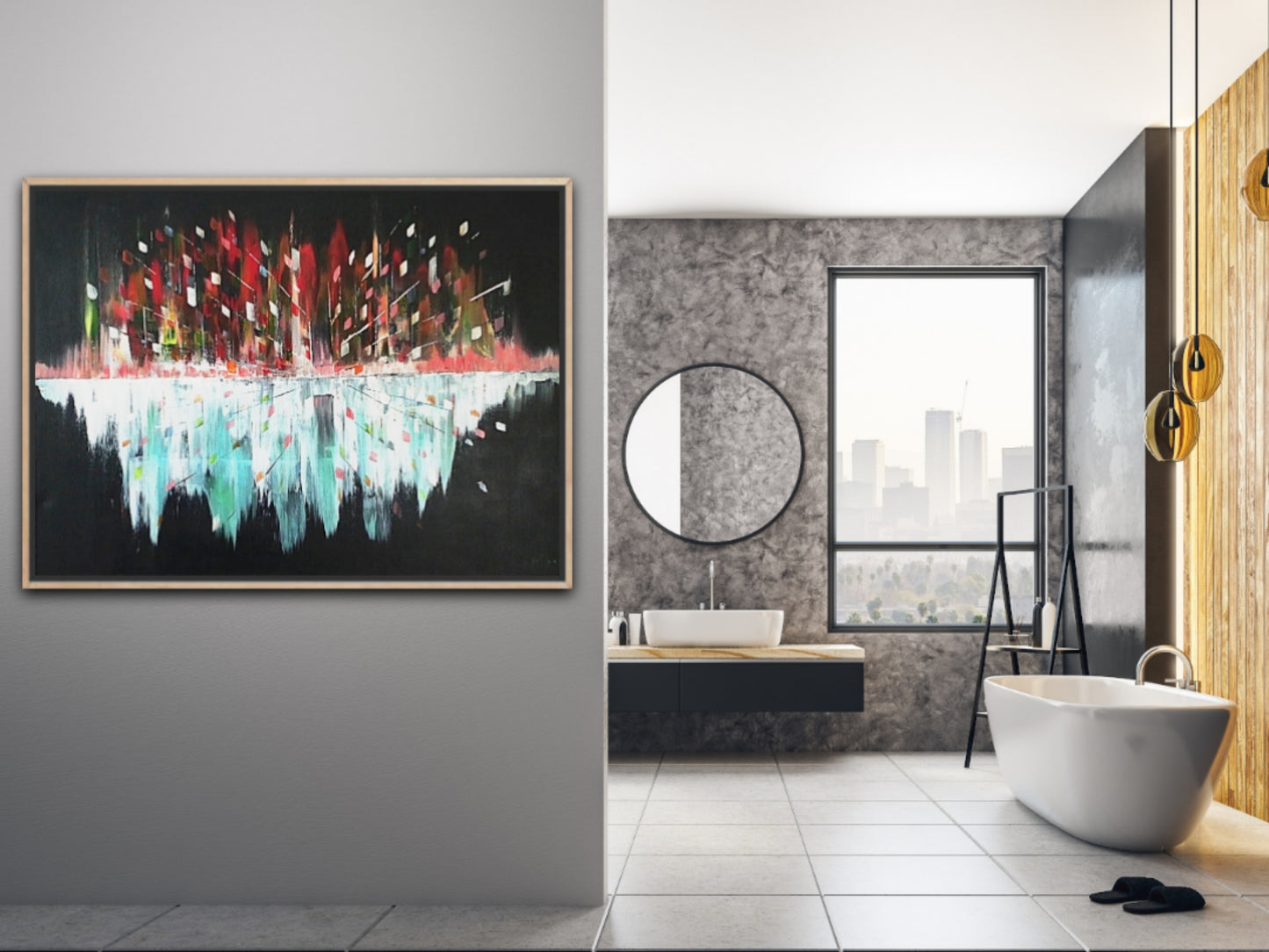 Original Art Acrylic Painting “Midnight Pulse” Dimensions [90cm x 120cm]