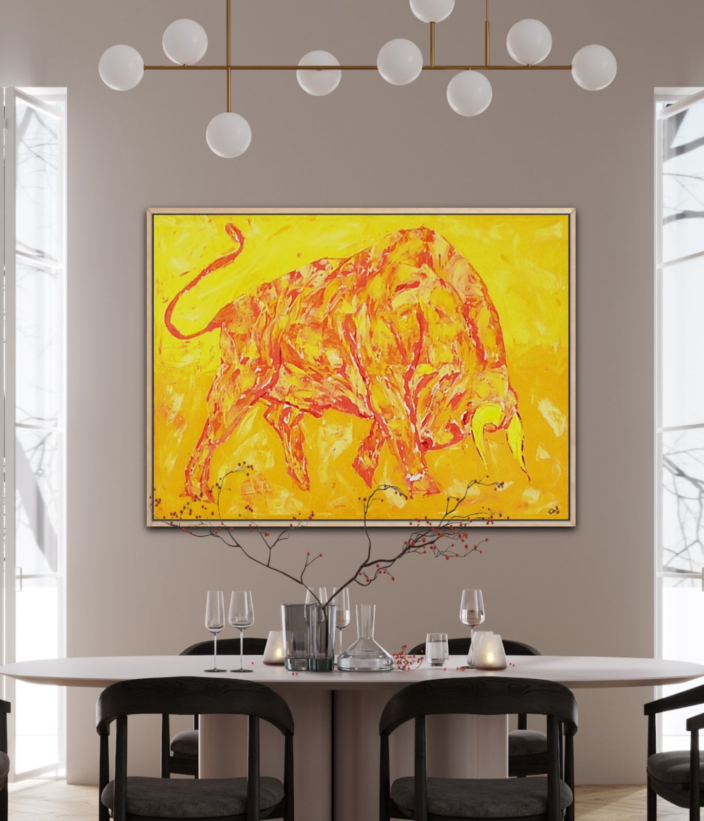 Unique Original Painting "Golden Force" Acrylic Painting On Canvas