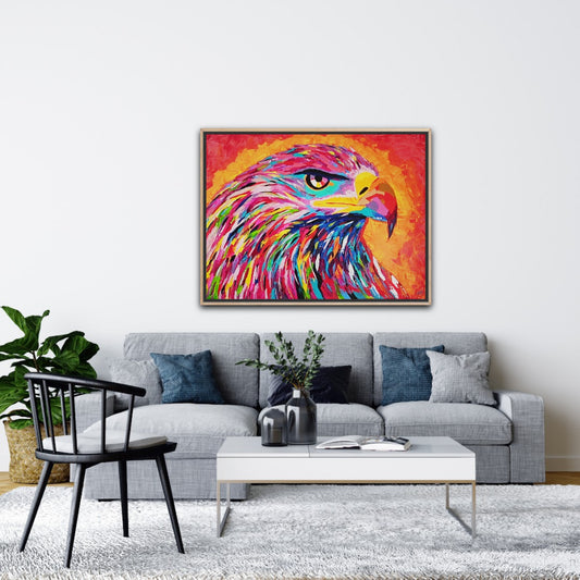 Unique Original Painting "The Watcher of Light" Acrylic Paint On Canvas