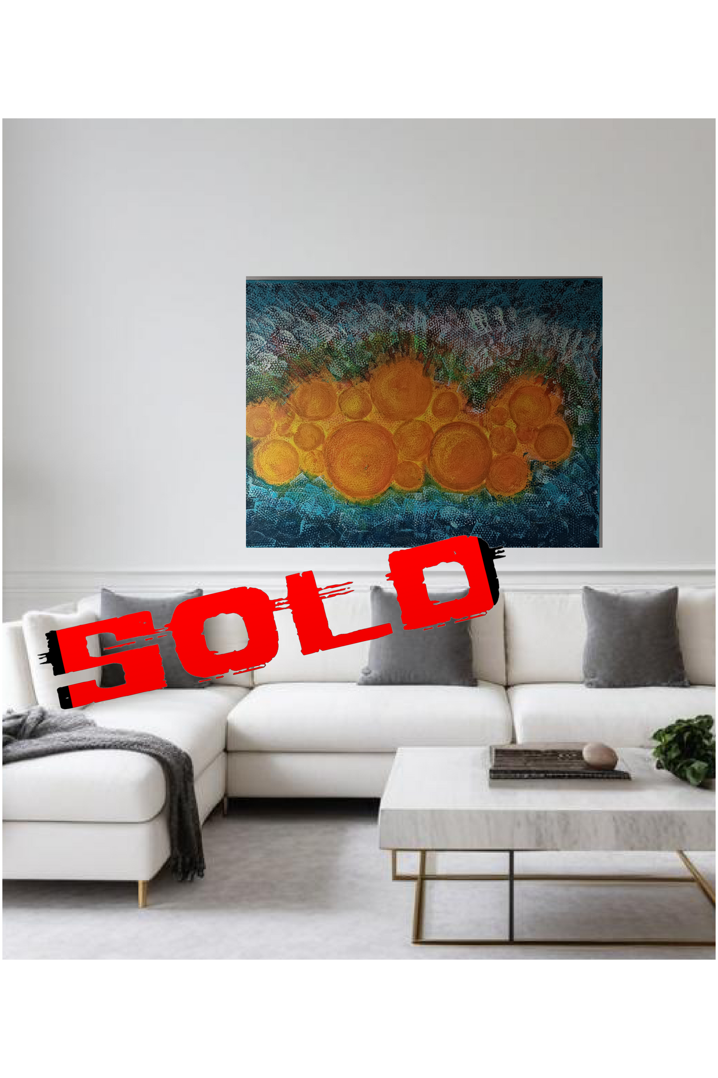 Suns Family Abstract Acrylic Painting On Canvas 90cm x 120cm (SOLD OUT)