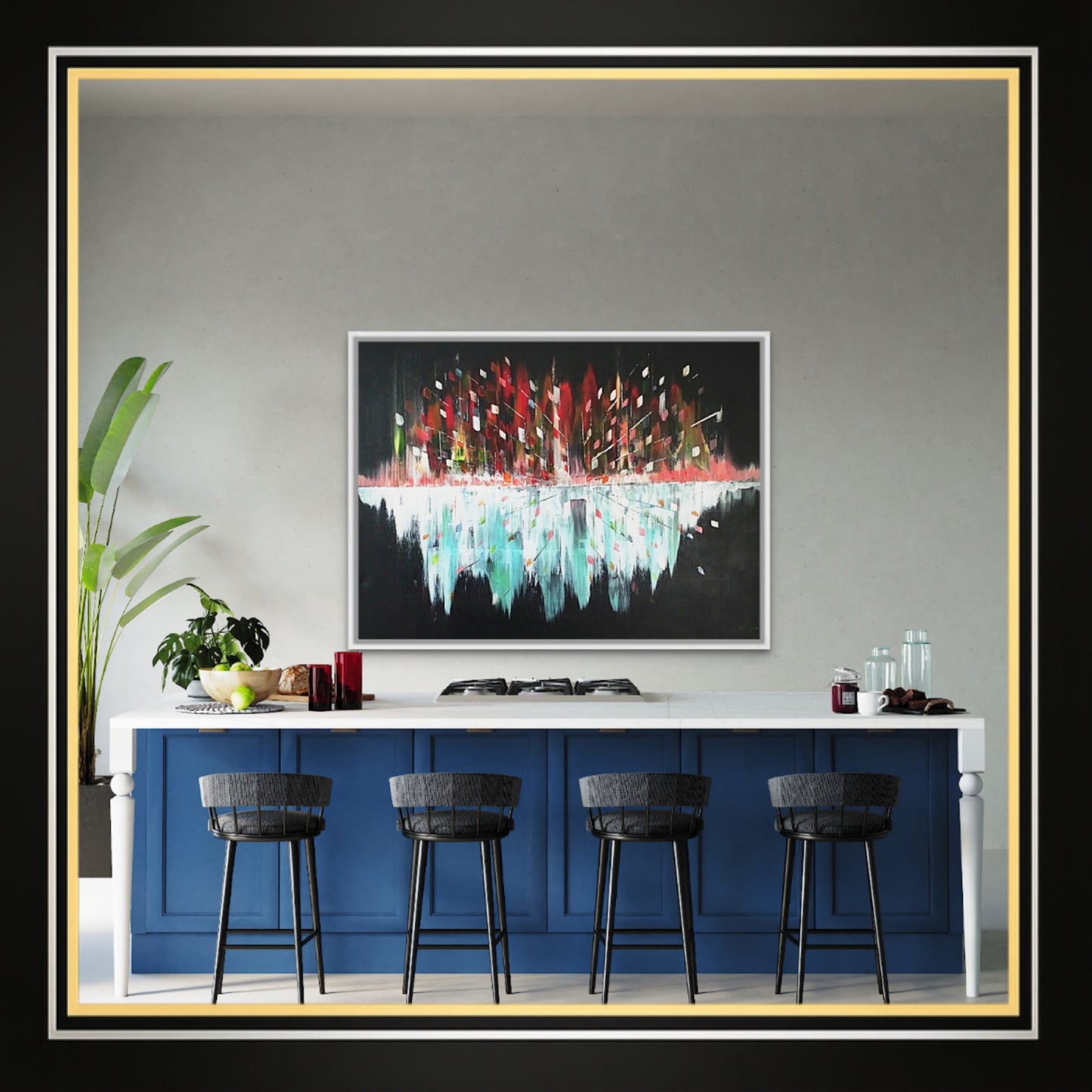 Original Art Acrylic Painting “Midnight Pulse” Dimensions [90cm x 120cm]