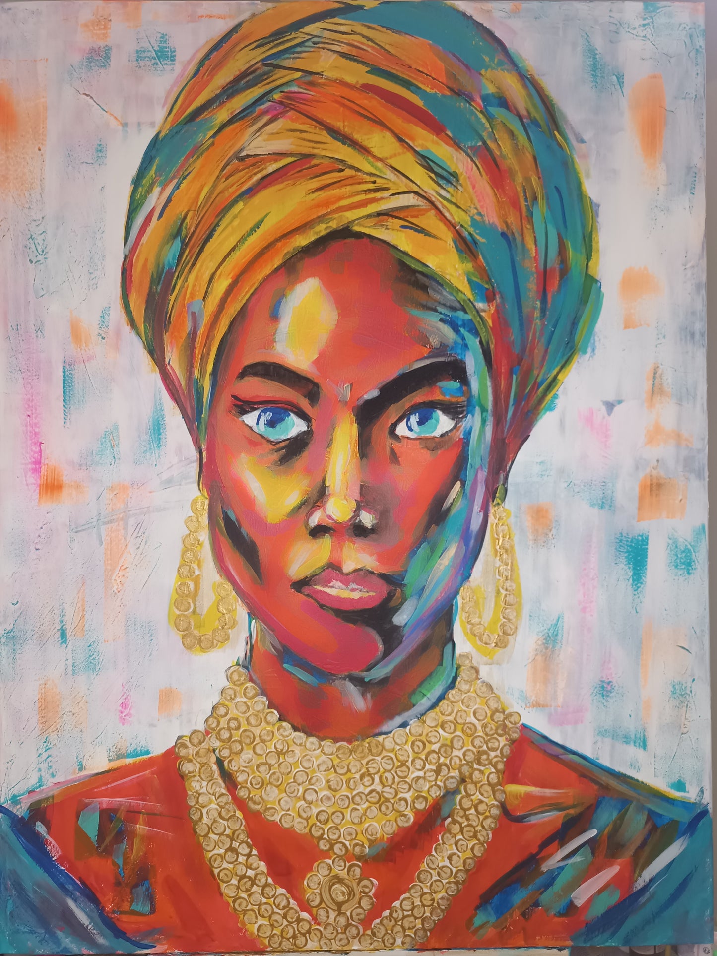 The Golden Sovereign – Original Acrylic Portrait Painting (120 x 90 cm)