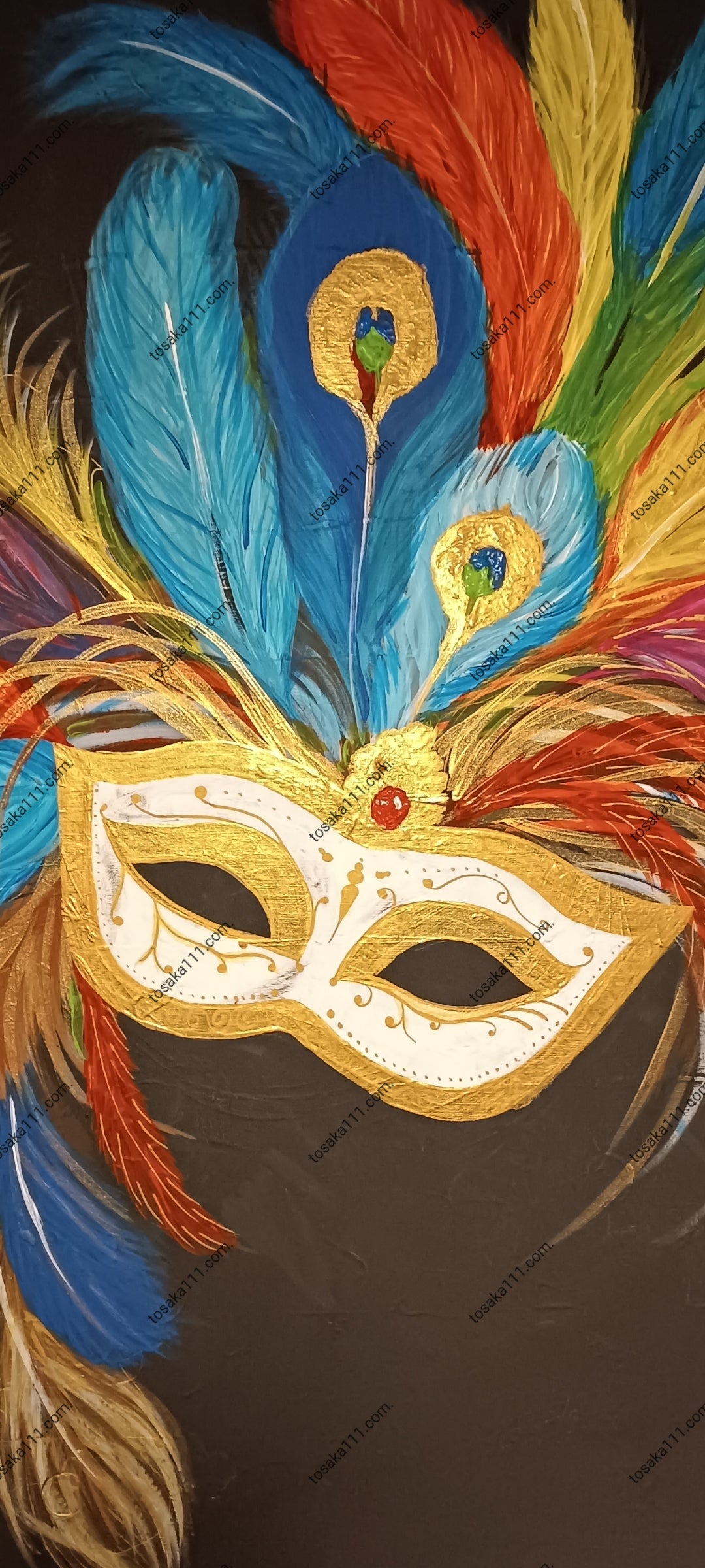 First Mask, Collection "Venetian Mask" Acrylic Paint FREE SHIPPING