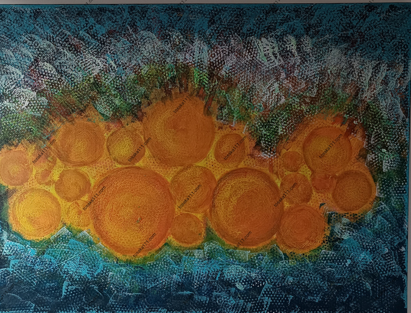 Suns Family Abstract Acrylic Painting On Canvas 90cm x 120cm (SOLD OUT)