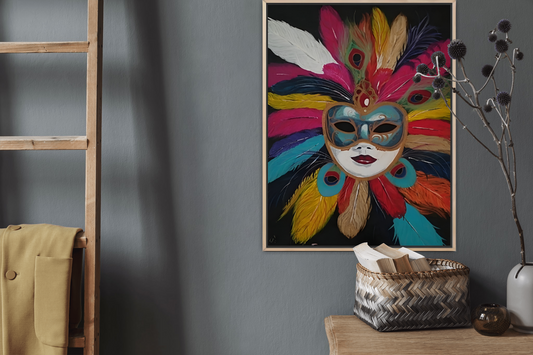 Small Size Original Printed Art On Canvas "Veil Of Secrets" 40cm x 60cm