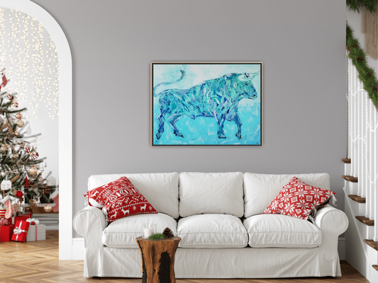 Medium Size Original Printed Art On Canvas "Momentum" 90cm x 60cm
