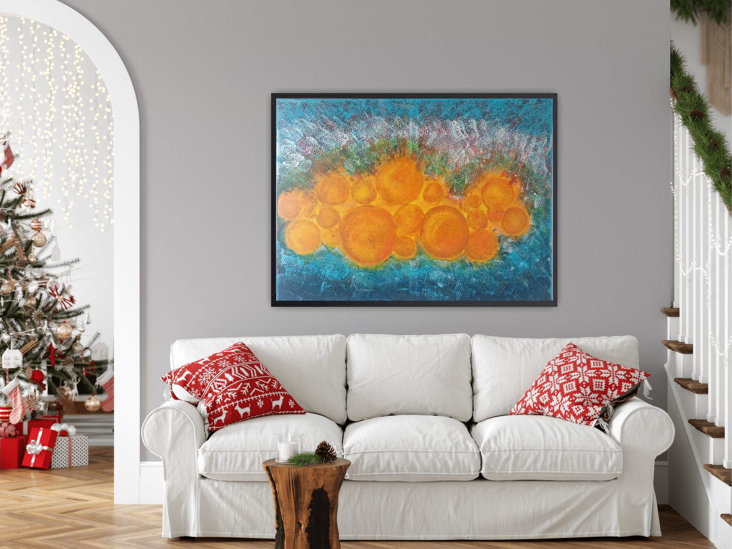 Original Size / Original Printed Art on Canvas – "Echoes Of The Sun" (90 × 120 cm)